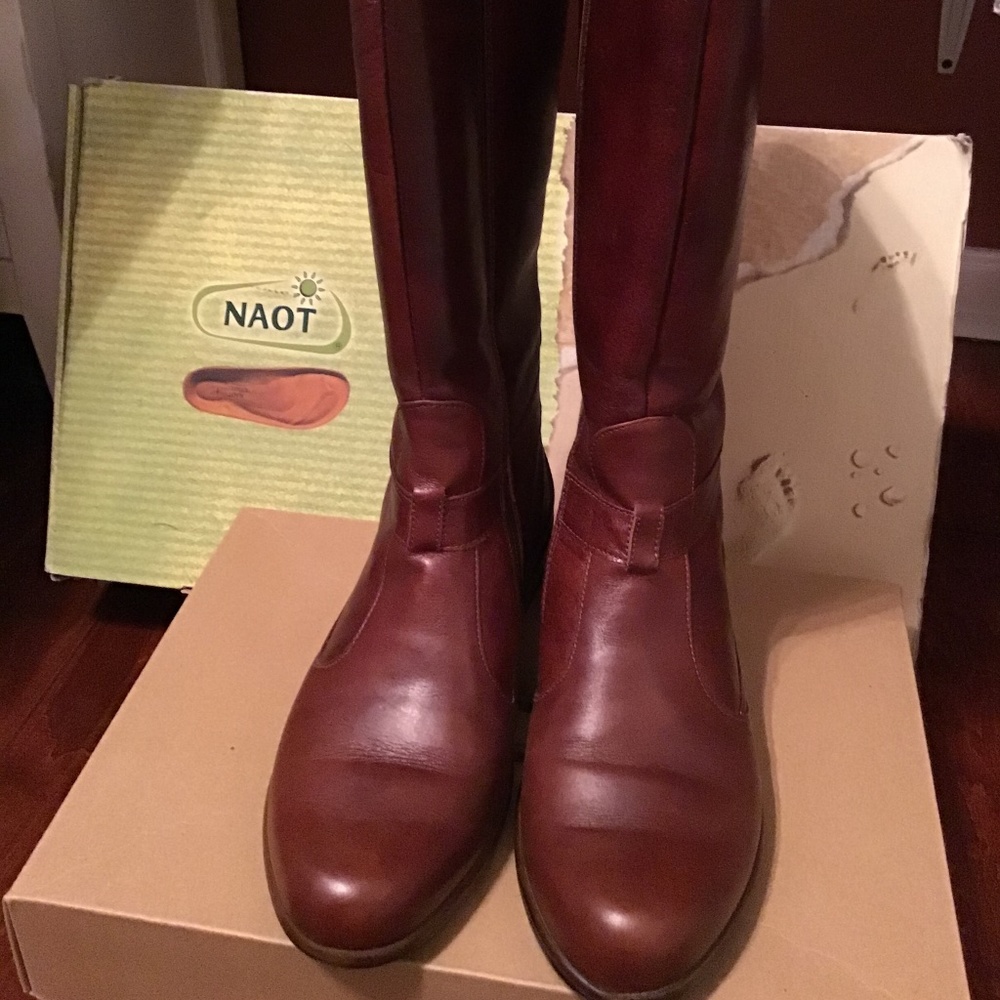 Naot Viento boot Luggage brown leather size 39
